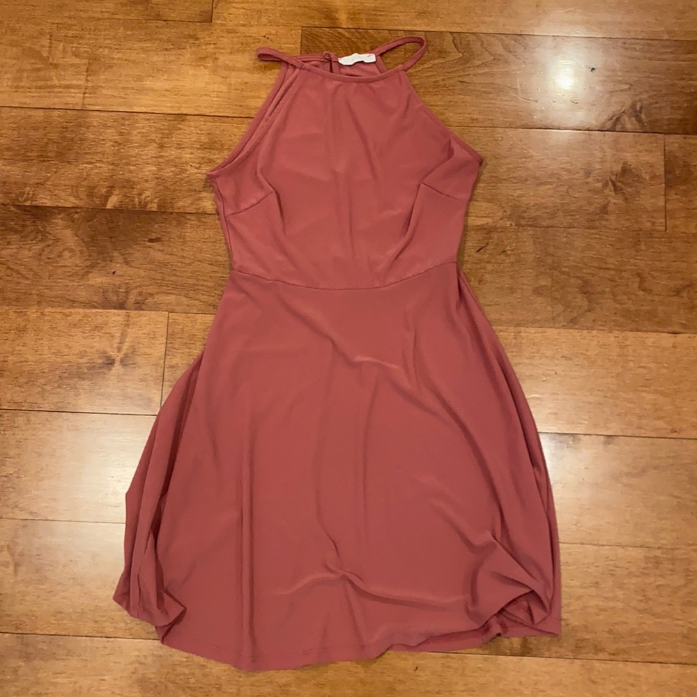 Lush Pink Halter Dress